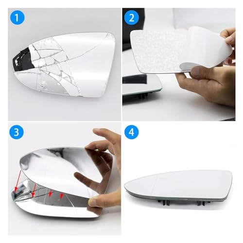 Verre de rétroviseur grand angle anti angle mort pour Audi A3 A4 A6