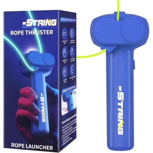 Image of Lasso String Shooter Toy for Kids with Glow Rope Launcher - Handheld Zip String Gun with Propeller Mechanism, Rope Shooting Game Toy for Boys Girls Indoor Outdoor Play