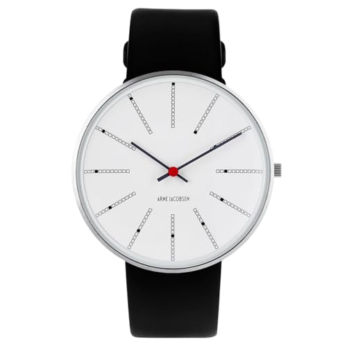 ARNE JACOBSEN �r���v 40mm �k���f�U�C�� ���퐶���h�� (�b�j�̂Ȃ��É��݌v) BANKERS 53102-2001 �z���C�g �u���b�N���U�[
