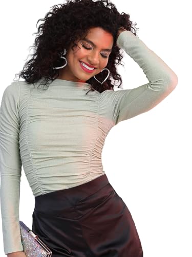 Image of Tokyo Talkies Women's Long Sleeves High Neck Solid Tops| Stylish Casual wear