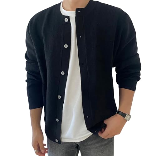 Men's V Neck Casual Cardigan Sweater Button Knitted Fashion Men Outerwear Lightweight Knitted Button Down Sweaters