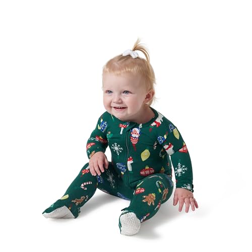 Gerber Baby Neutral Holiday Family Pajamas, Green, 12 Months - image 4