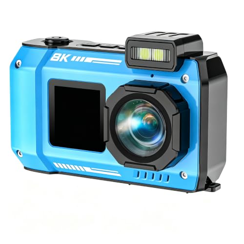 Underwater Camera, 70MP 33FT Waterproof Digital Camera 32GB Card