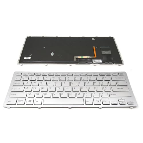 Clavier rétro-éclairé pour Sony VAIO SVF14N13CXB argent frappe fluide
