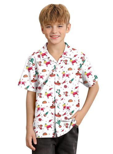 Image of BesserBay Unisex Kids 4th of July Shirt Girls Boys Patriotic Button Down Shirt American Flag Top 4-14 Years