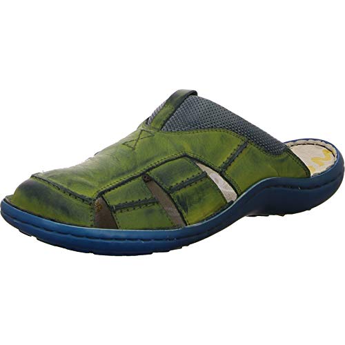 Zuecos de piel Krisbut Hombre: el calzado verde ideal para tus días de relax