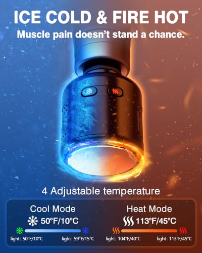 cotsoco Mini Massage Gun with Heat and Cold, 45lbs Force, 8H Battery - Additional View