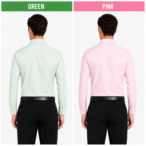 Image of Men's Solid Formal Shirt | Premium Cotton Rich Full Sleeves Shirt | Comfort Fit Office Wear Shirt with Single Chest Pocket | Stylish Casual & Formal Shirt for Men