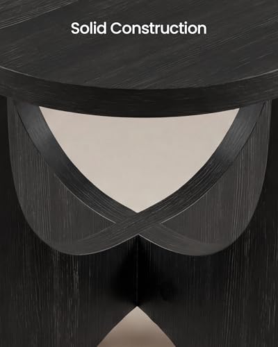 Image of VASAGLE Side Table, 2 Tier Small Accent End Table, Nightstand with Lower Shelf for Small Spaces, Living Room, Bedroom, Charcoal Gray ULET233B101S