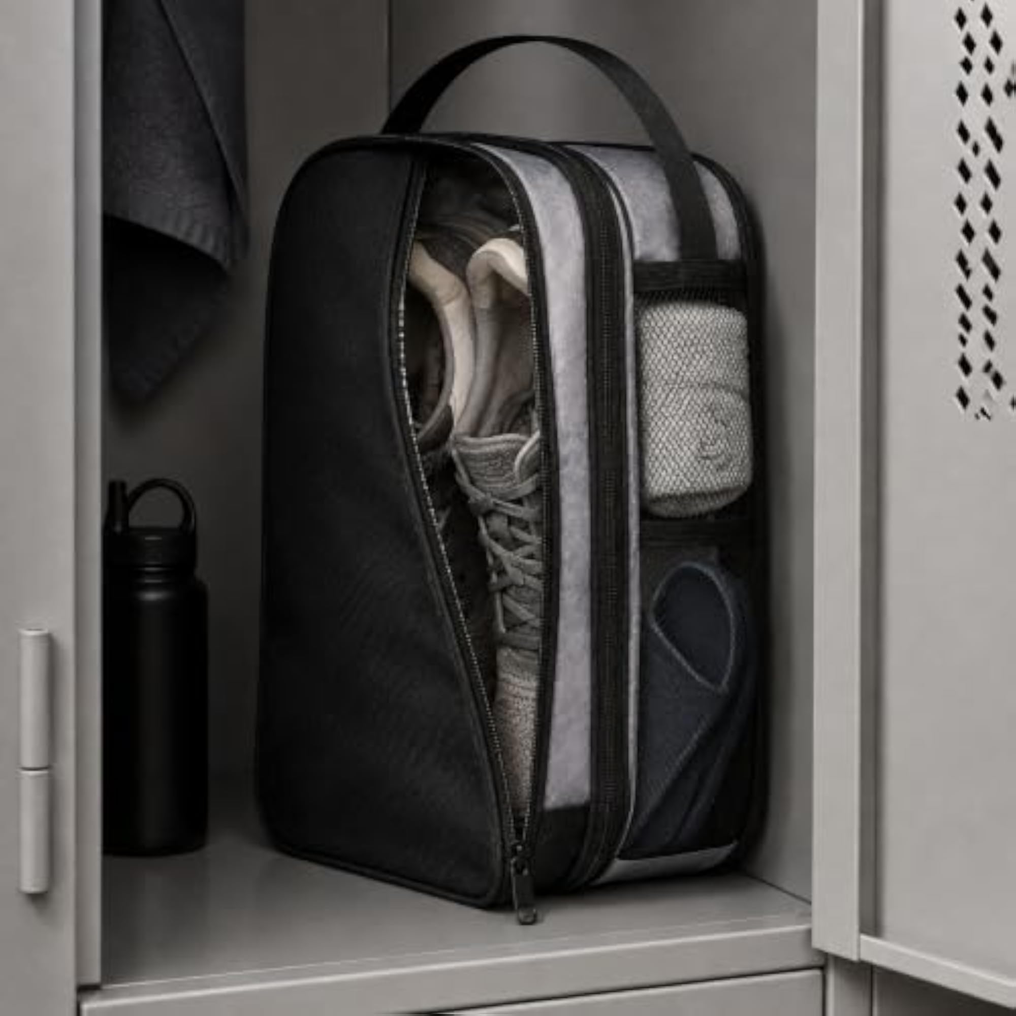 Travel Shoe Bag with Handle, Double-Layer Breathable Organizer