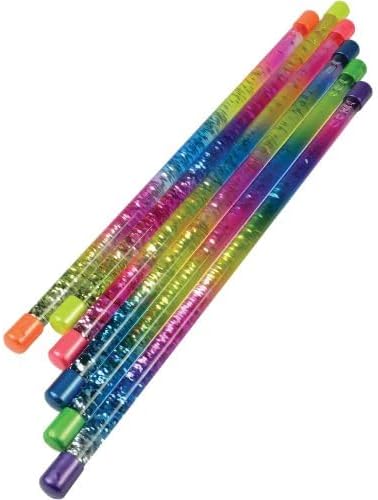 Miniatura 3 de Star Magic Magical Rainbow Glitter Water Baton - Varita líquida para girar, bailar y jugar, perfecta para niños y artistas (18 pulgadas)