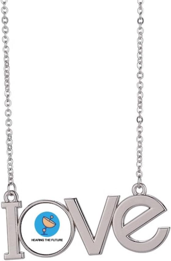 take care ear hea art deco fashion Love Necklace Pendant Charm Jewelry