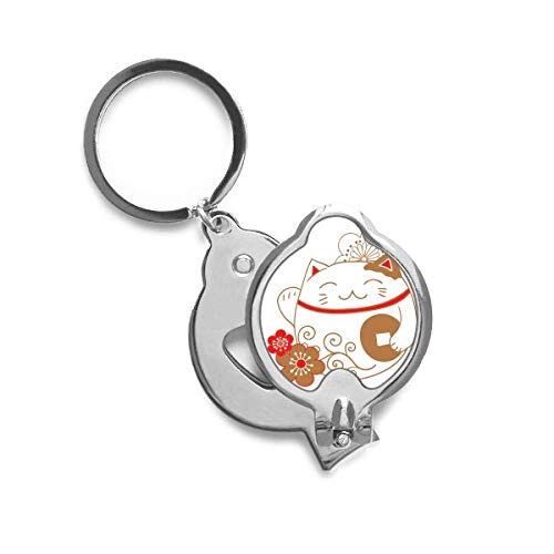 Coupe-ongles en cuivre fleur et chat de la fortune, finitions soignées style japonais
