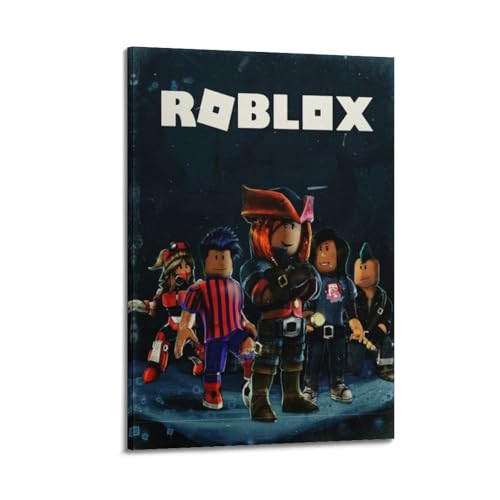 ZPAOWUFB Roblox - Póster de juego decorativo, lienzo, póster de pared e imagen artística moderna para decoración de dormitorio familiar, 16 x 24 pulgadas (40 x 60 cm)