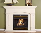 Abington Noncombustible Cast Stone Adjustable Fireplace Mantel Kit - Complete Kit Includes Hearth and Adjustable Interior Filler Panels