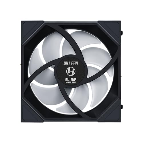 Image of Lian Li UNI Fan SL-Infinity Wireless 140-Single Pack (Reverse Blade)-2.4 GHz Wireless Signal Control-ARGB Fan- Double Infinity Mirror -Daisy-Chain Design- Without Controller - Black (14RSLIN1W1B)