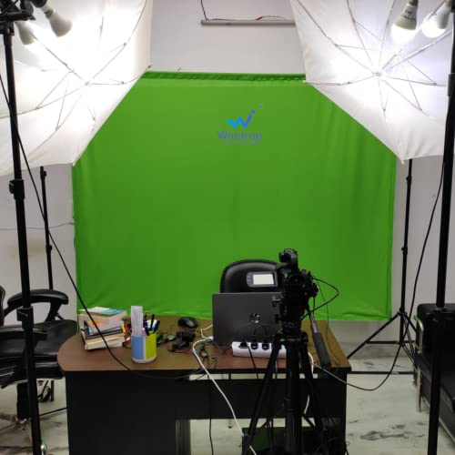 Image of 8x12 Ft. Green Screen Backdrop Background Curtain for Photography, Live Streaming, Zoom Meetings, VFX Editing, YouTube, FB Short, Instagram Reels