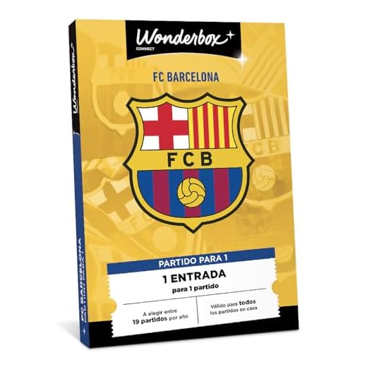 Tick&Box Caja Regalo, FC Barcelona, 1 Partido, 1 Entrada en el Spotify Camp NOU, A Elegir Entre los Partidos de Liga, Idea Regalo Hombre
