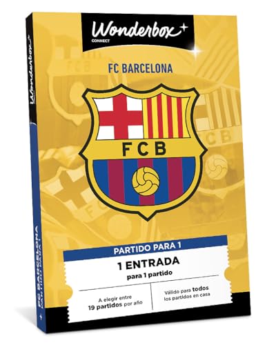 Tick&Box - Caja Regalo - FC Barcelona - 1 Partido - 1 Entrada en el Spotify Camp NOU - A Elegir Entre los Partidos de Liga - Idea Regalo Original Hombre