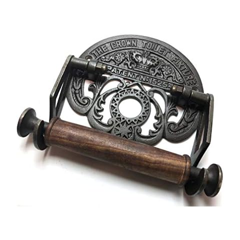 Traditional Crown vintage design victorian wall mounted toilet loo roll holder by Bowley and Jackson Cover