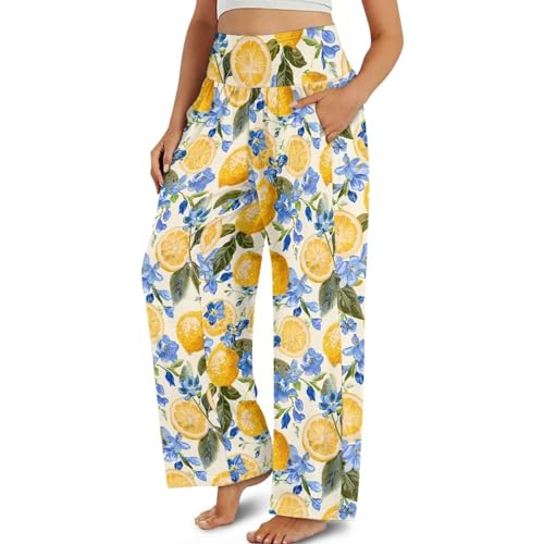 Casual Pants Women Wide Leg Dress Pants High Waisted Loose Fit Work Travel Trousers with Pockets S-3XL3