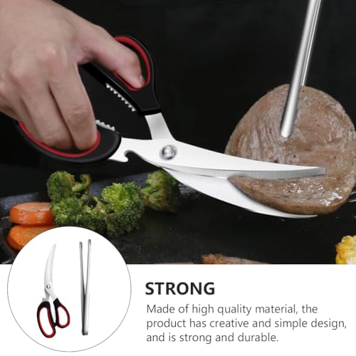 UPKOCH Koreanische Grillschere Aus Edelstahl 26Cm Ergonomische Bbq Schere Für Koreanisches Grill Zubehör Rutschfeste Küchenzange Für Fleisch Und Steak