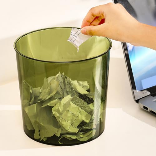 Caneca de basura verde mediana para oficina y cocina miniatura 7