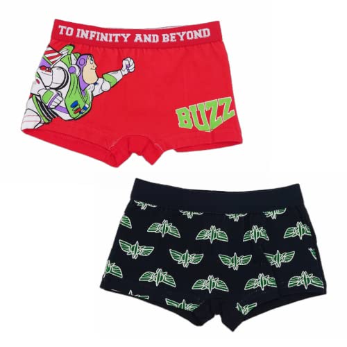 Disney Buzz Lightyear Calzoncillos para Niño, Algodón Elástico Suave, Calzoncillos Tipo Bóxer,...