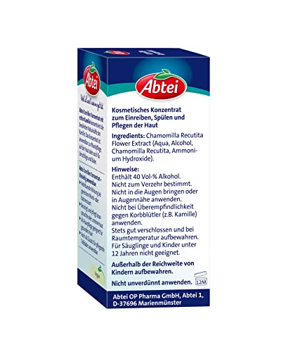 Abtei Kamillen Konzentrat - mit echter Kamille - vielseitig anwendbar - für Haut-, Haar- und Mundpflege, für Umschläge oder als Badezusatz - vegan - 1 x 50 ml