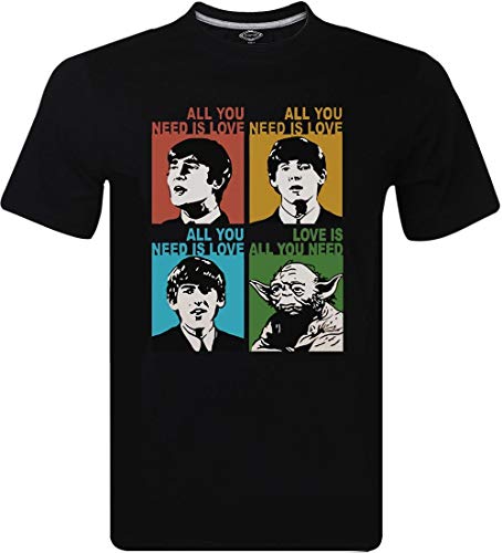 Love Is All You Need T-Shirt Beatles Yoda Combo Funny Inspired Design Men's tee