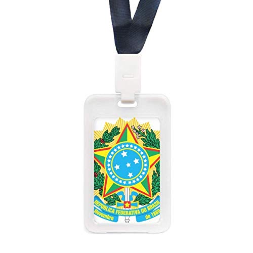 Étui de protection transparent carte de crédit motif blason Brésil