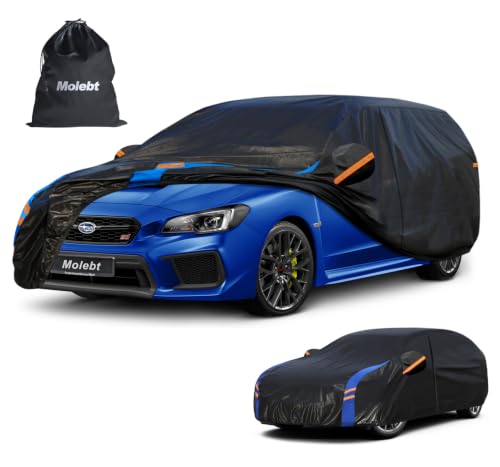 Image of Custom Fit Car Cover for Subaru Impreza Hatchback (1992-2026), Upgraded Waterproof All Weather Outdoor Auto Cover with Driver Door Zipper & Mirror Pockets, UV /Snow /Dust Protection