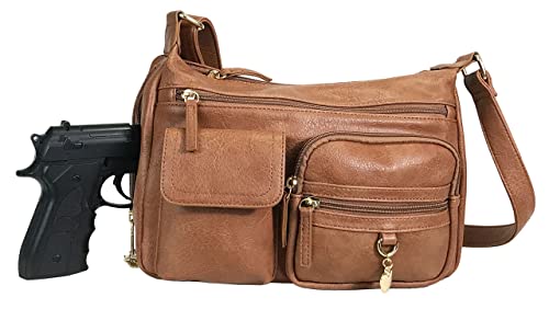 Front Pockets side Locking Concealed Carry Purse CCW Crossbody Bag2