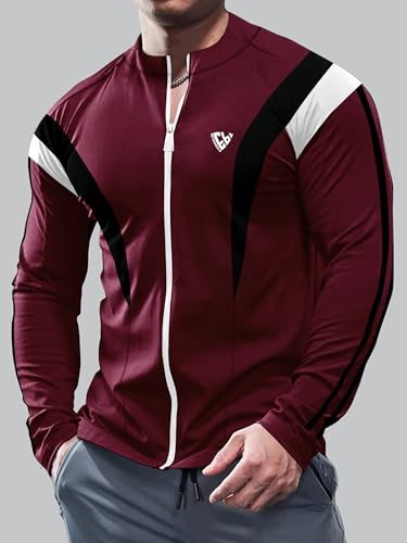 Image of Noble Monk Men's Active wear Regular Fit T Shirt |Full Sleeves |Casual T-Shirt for Men