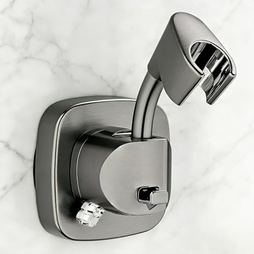 360 Swivel Shower Head Holder with Strong Removable Suction Cup | 10kg Load Capacity Tool-Free Installation in Seconds Removable and Rustproof Shower Bracket with Chrome Polished for Bathroom