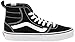 Vans Women's Ashwood Hi Decon Shoe | High Top Fashion Sneakers with Padded Ankle Support, Suede/Canvas Black/White, 8.5