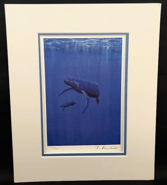 Amazon.co.jp: 国広富之 作 鯨 クジラ シルクスクリーン 348×424