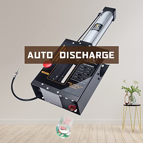 Kanbol 12Oz/16Oz Pneumatic Can Crusher,Wall Mounted Soda Beer Air Can Crusher Smasher With Automatic Discharge-Black #TOP3