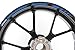 IMPRESSIATA Motosticker Kompatibel für Motorrad Felgenaufkleber SpecialGP Blau Abziehbild Aufkleber BMW R1200R