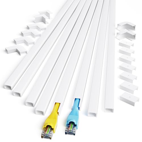 Goulotte pour cacher un câble de télévision kinkaivy mini profilé blanc de 8m