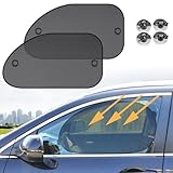 2 Packs Car Window Sunshade Curtains, Foldable Suction Cup Auto Side Window Sun Visor Shield Sunshade Protector, Car Window Privacy Blackout UV Rays Heat Reflector for Breastfeeding, Taking a Nap