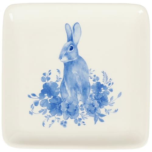 Primitivesbykathysmallbluefloralrabbitplate Urban Country Home Decor Primitives by kathy small blue floral rabbit plate urban country home decor