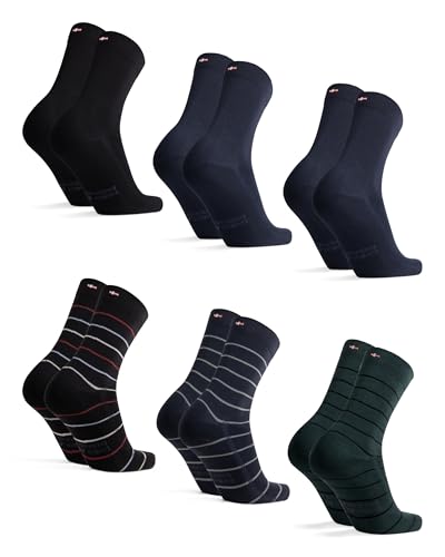 Image of DANISH ENDURANCE Crew Dress Socks, Viscose From Bamboo, 3 & 6-Pack