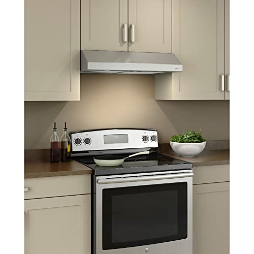 Broan-NuTone BCSD130SS Glacier Range Hood with Light, Exhaust Fan for Under Cabinet, Stainless Steel, 30-inch, 300 Max Blower CFM by Broan-NuTone - Image 2