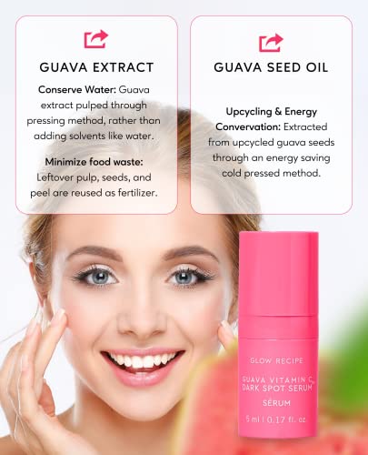 Glow Recipe Guava Vitamin C Dark Spot Serum | Potent Serum Treats And Prevents Dark Spots With 5 Forms Of Vitamin C, Guava Extract And Seed Oil For Even Toned Skin- Travel Size 5Ml (1 Pack) #TOP2