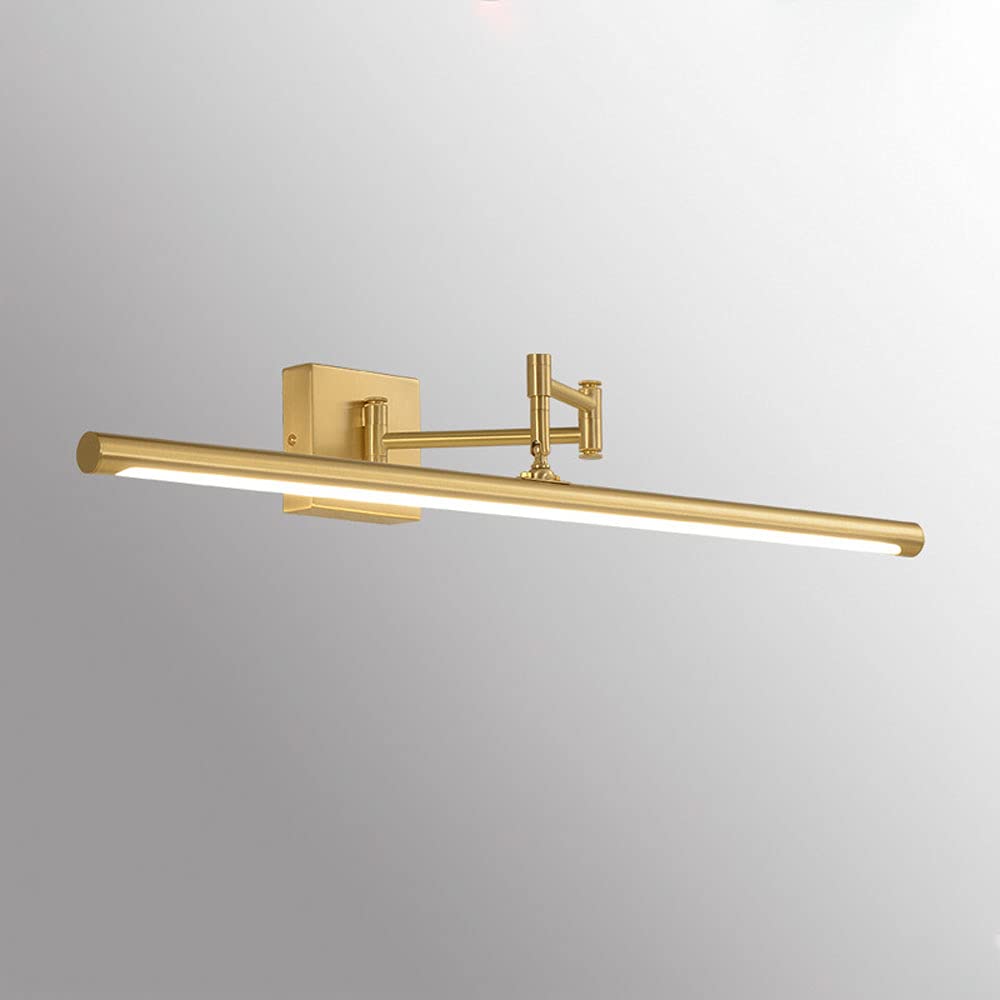Applique miroir en laiton véritable pour une salle de bain chic