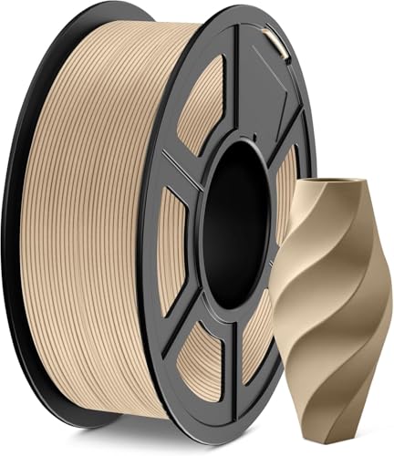 Image of JAYO Wood PLA Filament 1.75mm 1.1KG, Real Wood Fiber 3D Printer Filament, 15% Real Wood Fibers Added, Dimensional Accuracy + /- 0.02mm, 2.2lbs /Spool Fits for Most FDM 3D Printers, Maple Wood