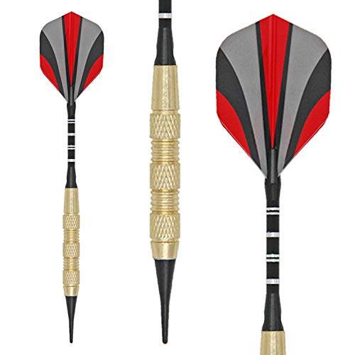 Dart Flight, Andoer Conjunto de 12 unidades de dardos para dardos com 100 unidades de peças sobressa