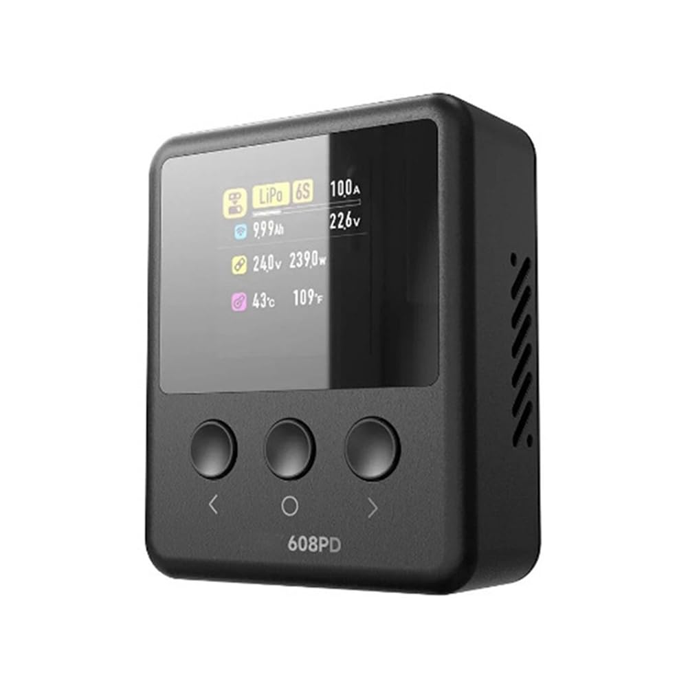 Chargeur Lipo Advanced 608PD pour Batteries RC - Charge Équilibrée et Décharge, Supporte Life/Lilon/LiPo/LiHV, 240W/10A DC, 140W/5A PD