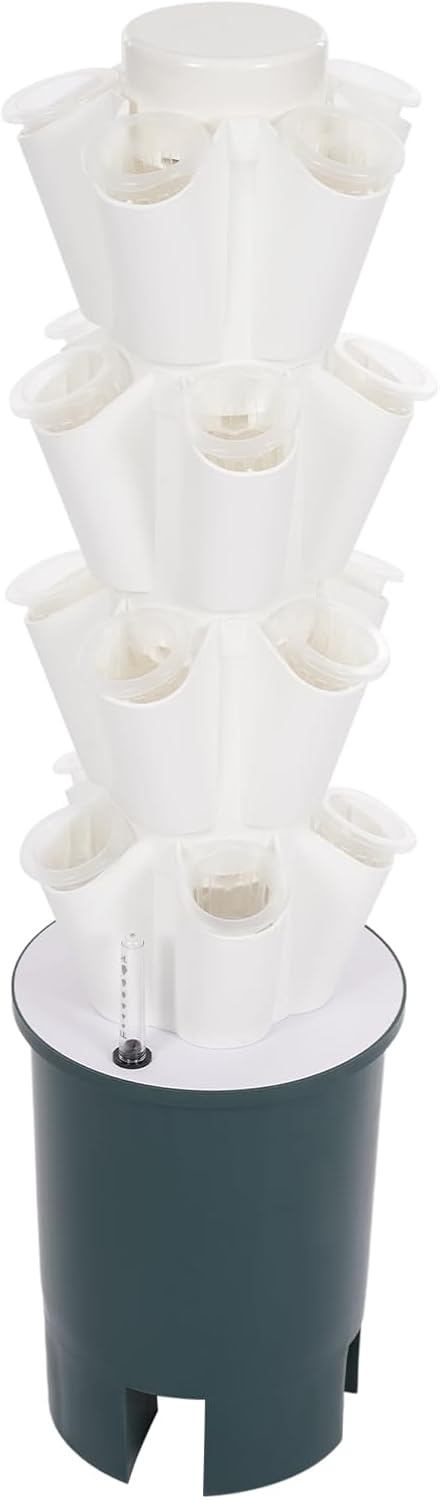 20-Plant Vertical Tower Garden System, Indoor Hydroponic Growing Kit with Seedling Box, Pump & Germination Kit, Vertical Vegetable Planter for Gardening Enthusiasts